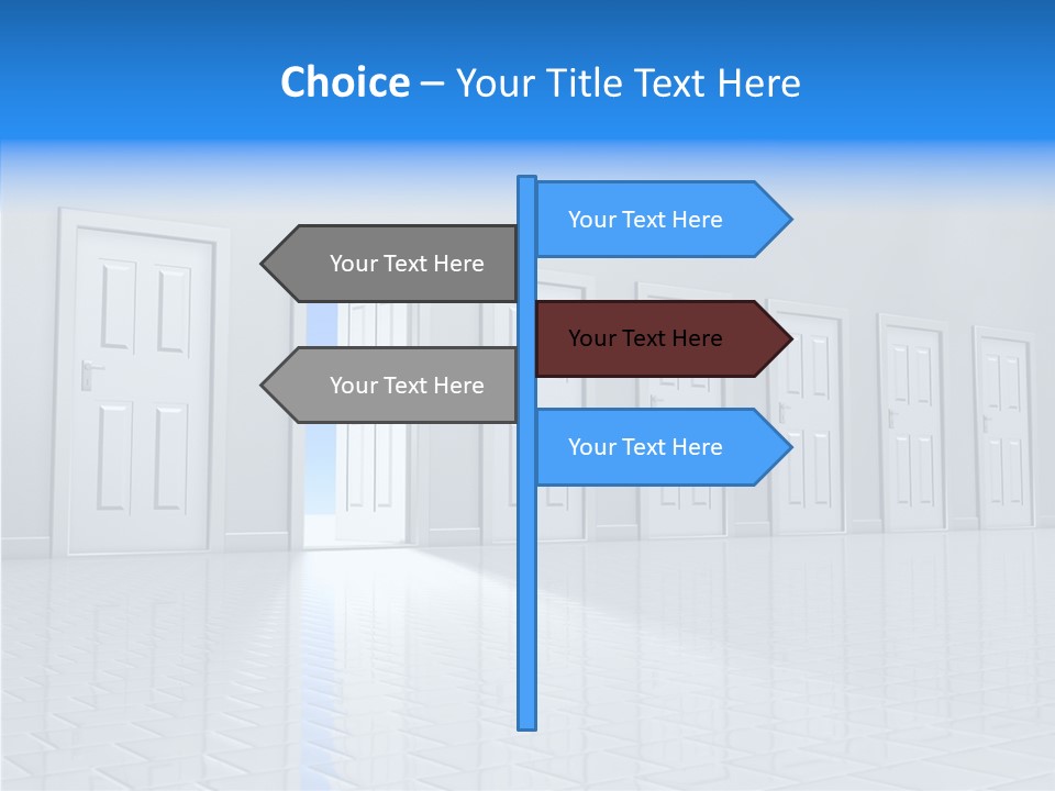 Blue Choice Leave PowerPoint Template