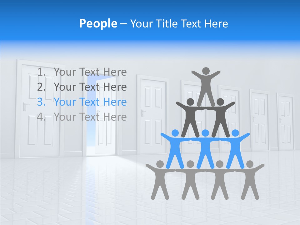 Blue Choice Leave PowerPoint Template