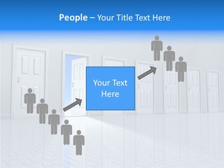 Blue Choice Leave PowerPoint Template