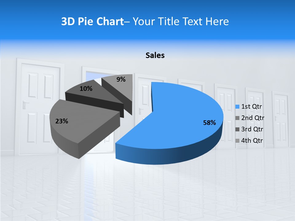 Blue Choice Leave PowerPoint Template