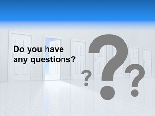 Blue Choice Leave PowerPoint Template