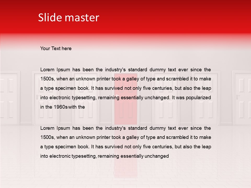 Doorway Landscape Hall PowerPoint Template