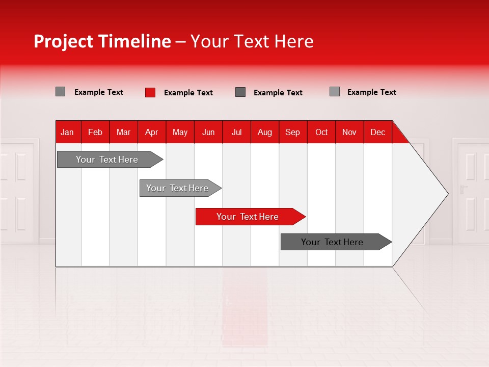 Doorway Landscape Hall PowerPoint Template