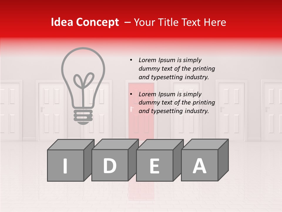 Doorway Landscape Hall PowerPoint Template