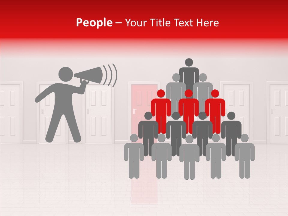 Doorway Landscape Hall PowerPoint Template