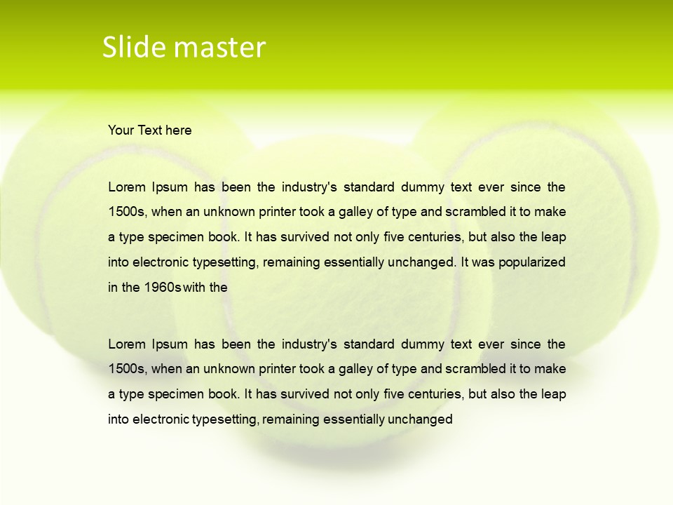 New Tennis Game PowerPoint Template