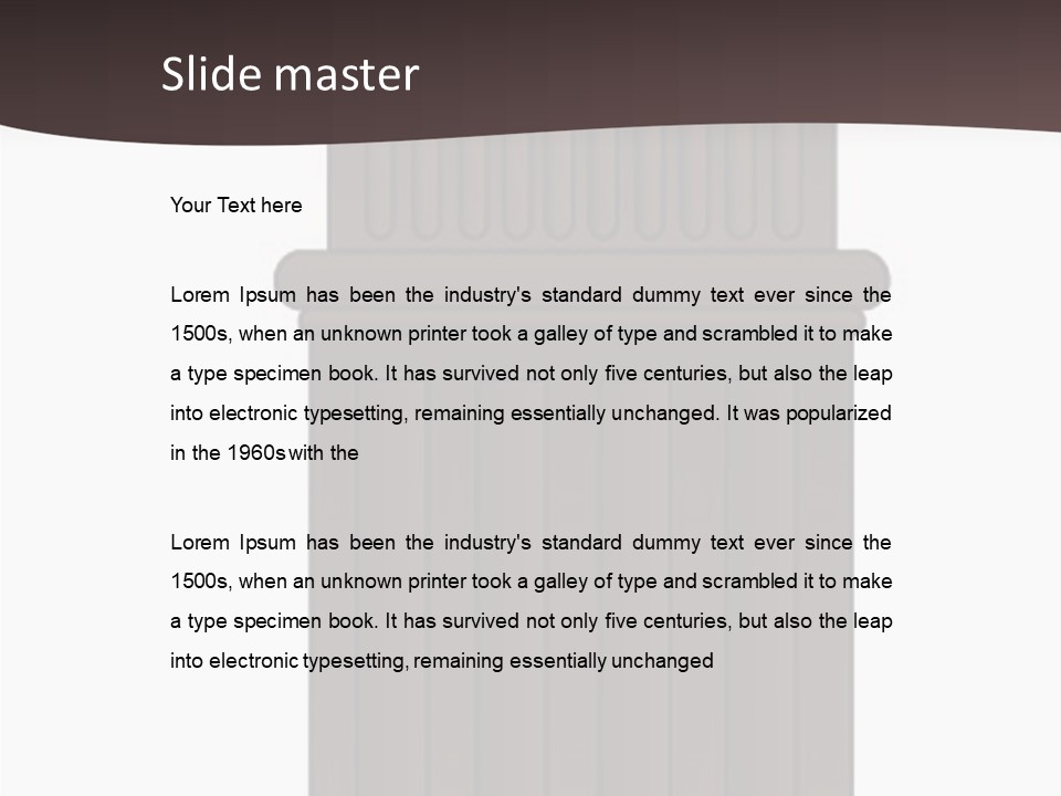 Bas Relief Vector Column PowerPoint Template