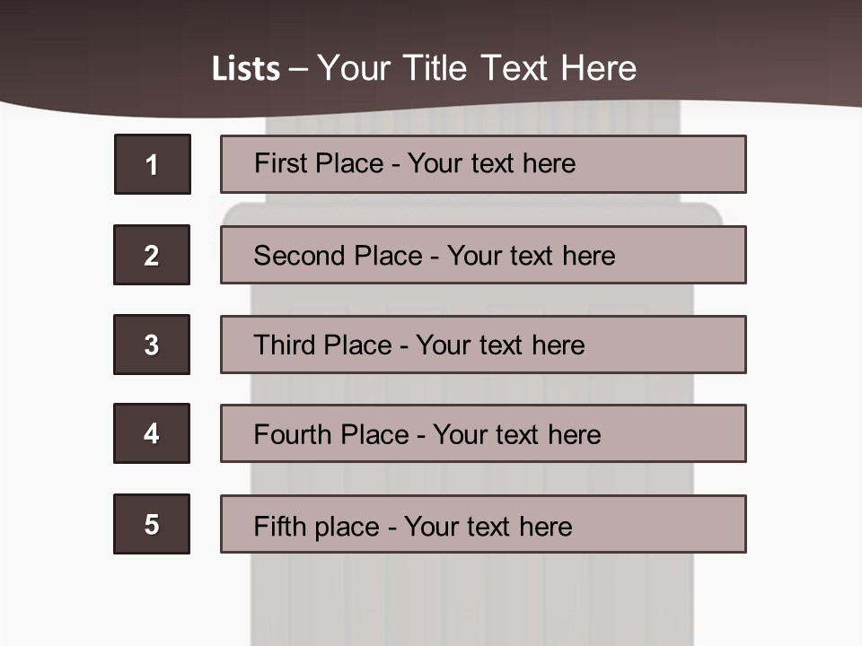 Bas Relief Vector Column PowerPoint Template