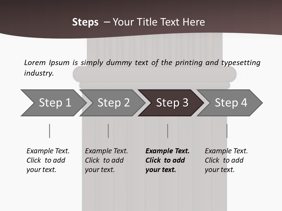Bas Relief Vector Column PowerPoint Template