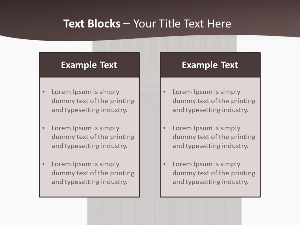Bas Relief Vector Column PowerPoint Template