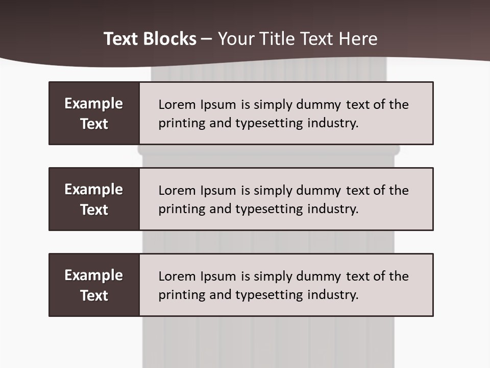 Bas Relief Vector Column PowerPoint Template
