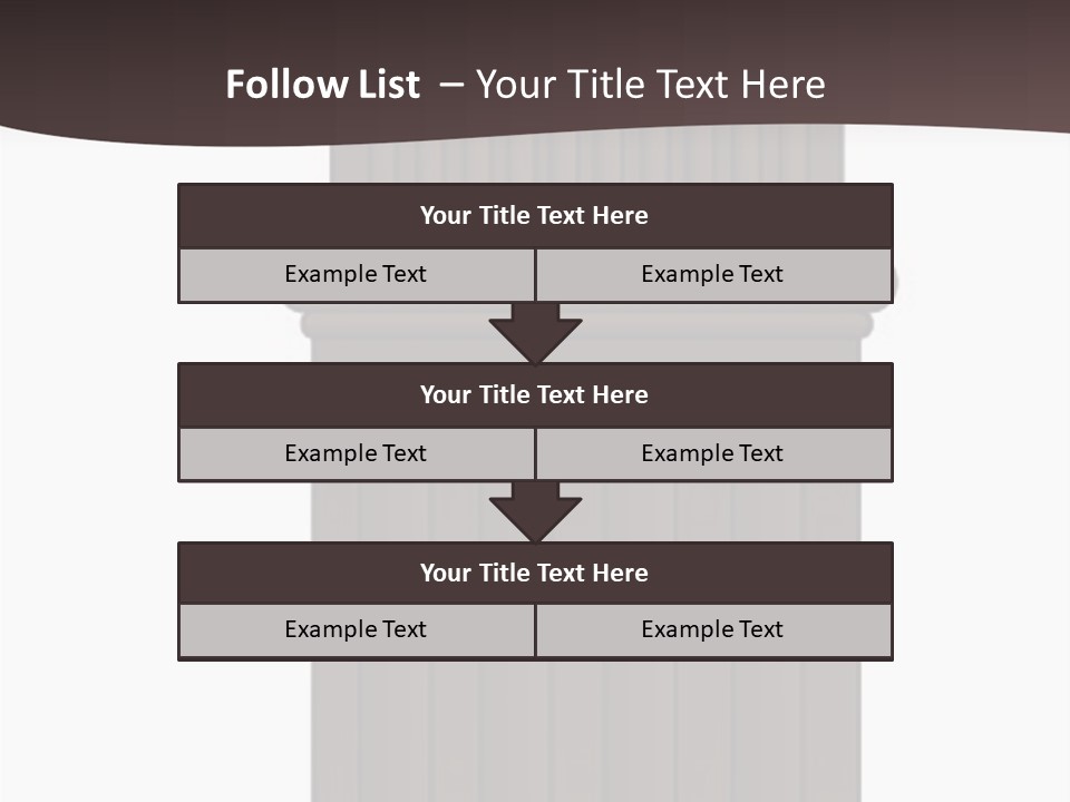 Bas Relief Vector Column PowerPoint Template