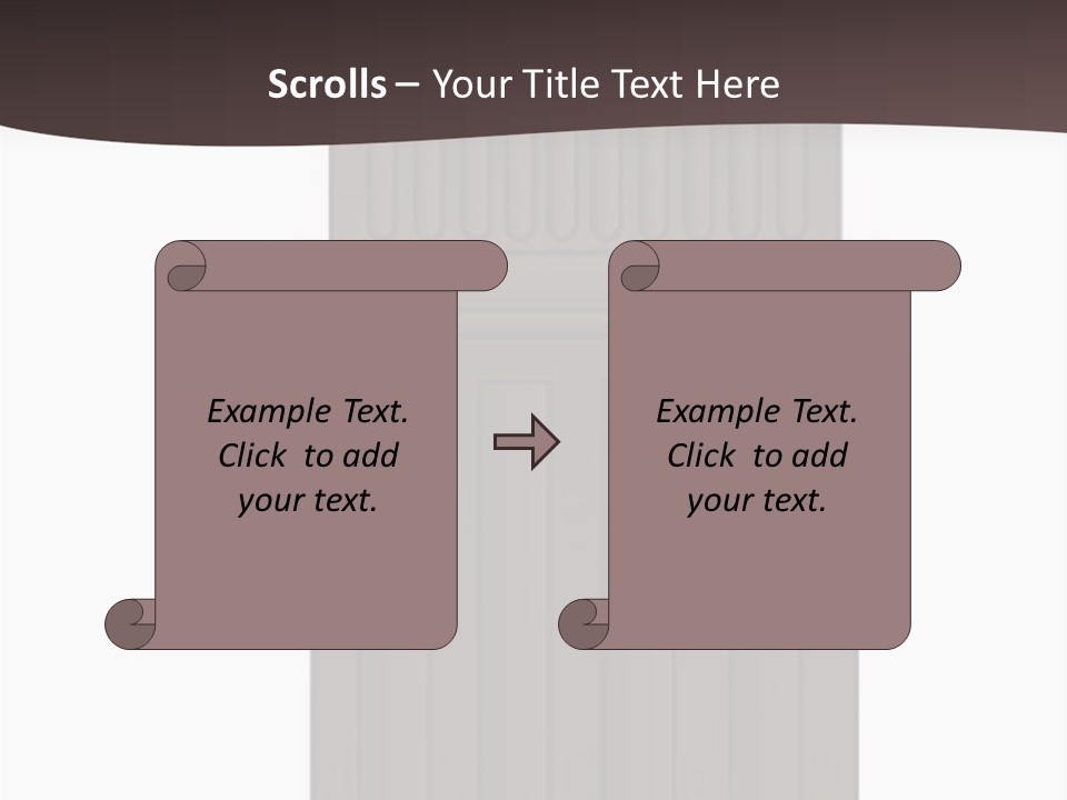 Bas Relief Vector Column PowerPoint Template