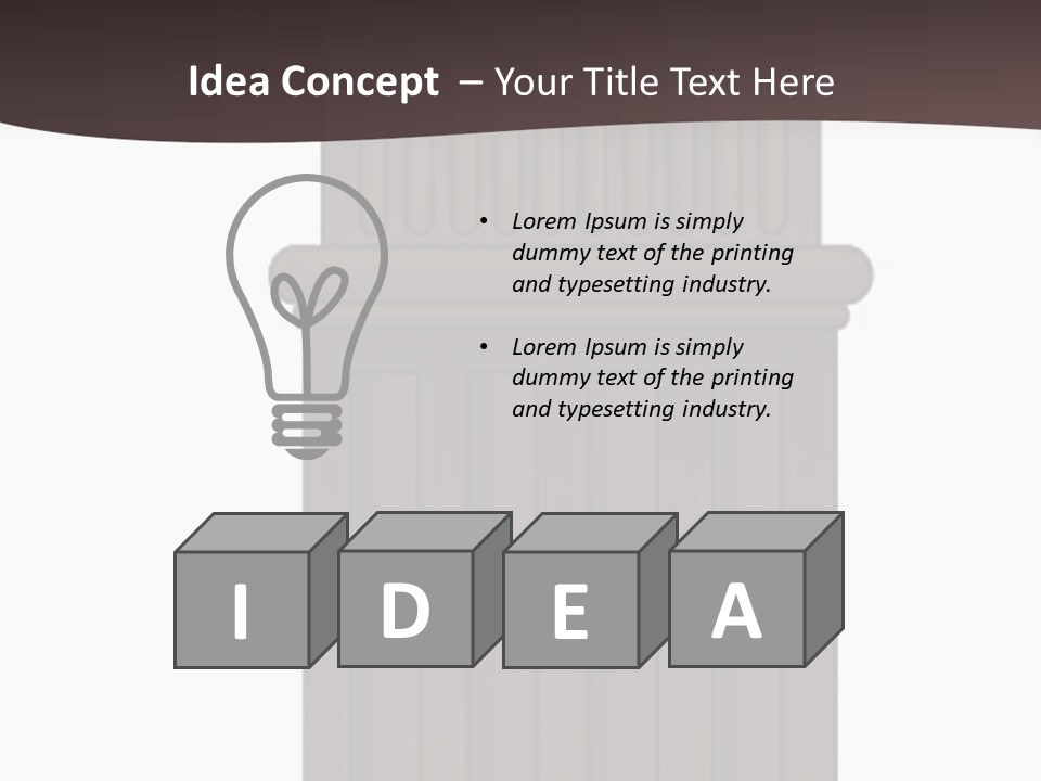 Bas Relief Vector Column PowerPoint Template