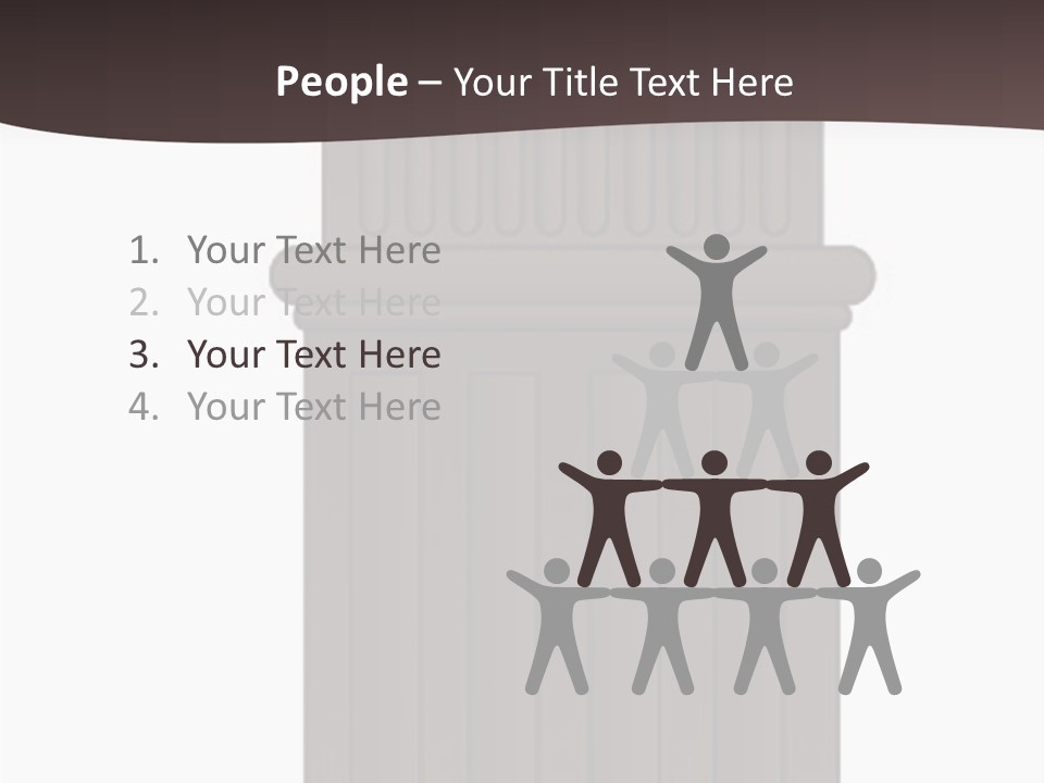 Bas Relief Vector Column PowerPoint Template