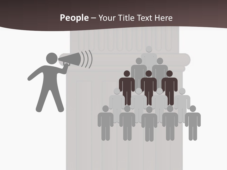 Bas Relief Vector Column PowerPoint Template