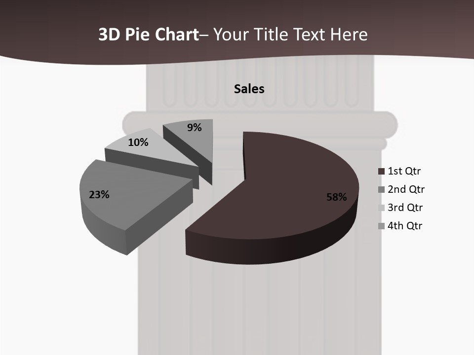 Bas Relief Vector Column PowerPoint Template