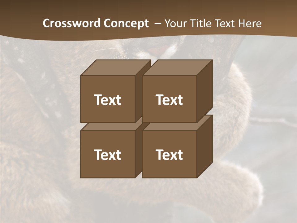 Grip Hang On Feline PowerPoint Template