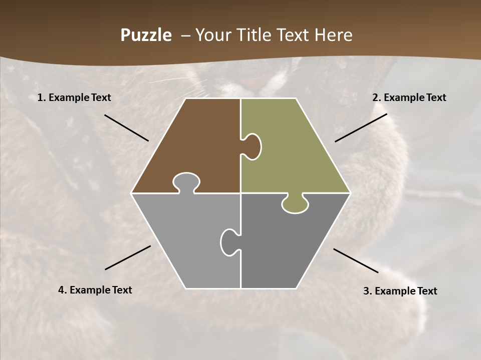 Grip Hang On Feline PowerPoint Template