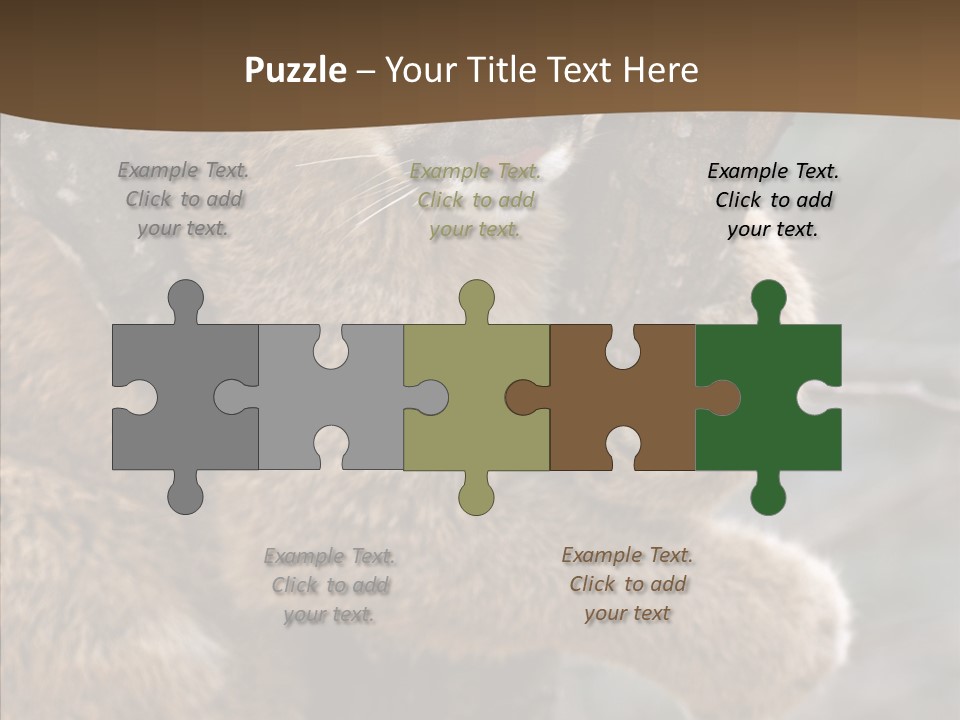 Grip Hang On Feline PowerPoint Template