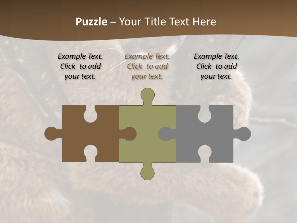 Grip Hang On Feline PowerPoint Template