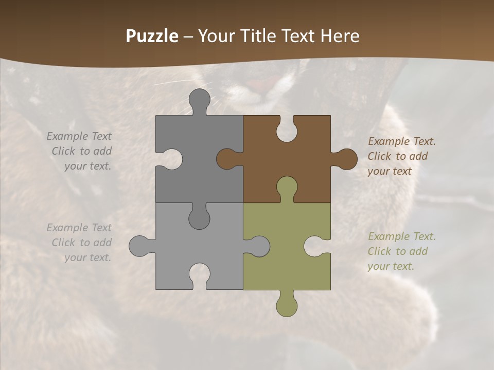 Grip Hang On Feline PowerPoint Template