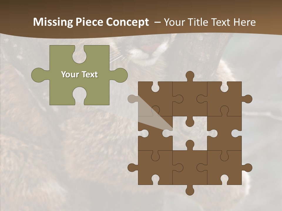 Grip Hang On Feline PowerPoint Template