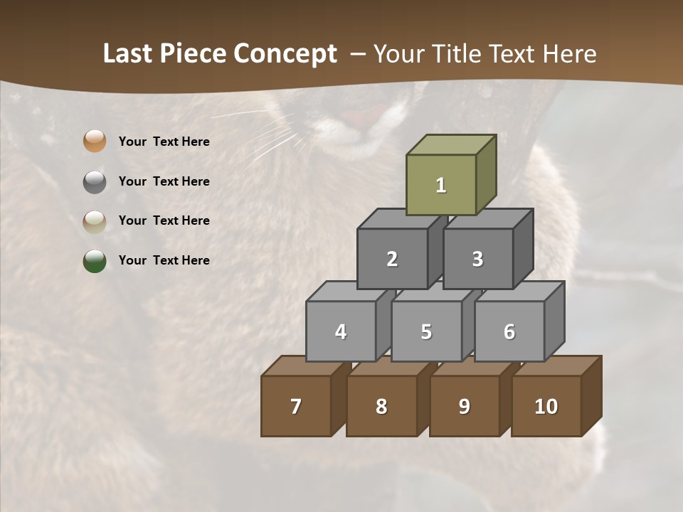 Grip Hang On Feline PowerPoint Template