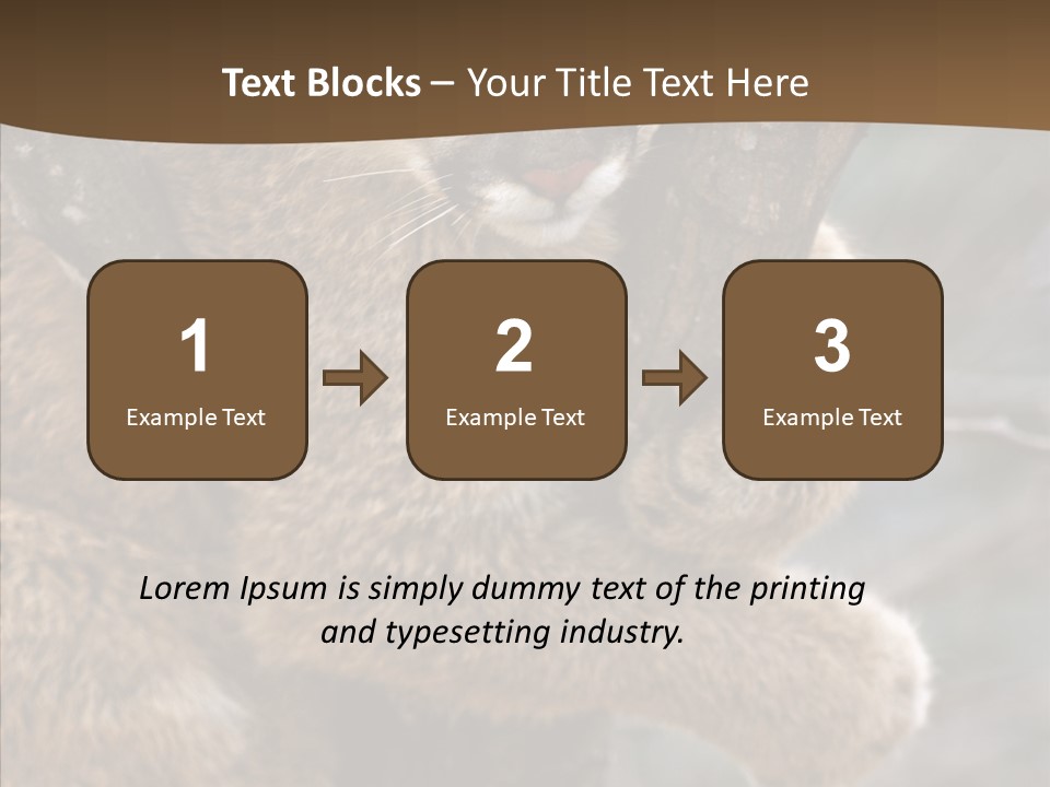 Grip Hang On Feline PowerPoint Template