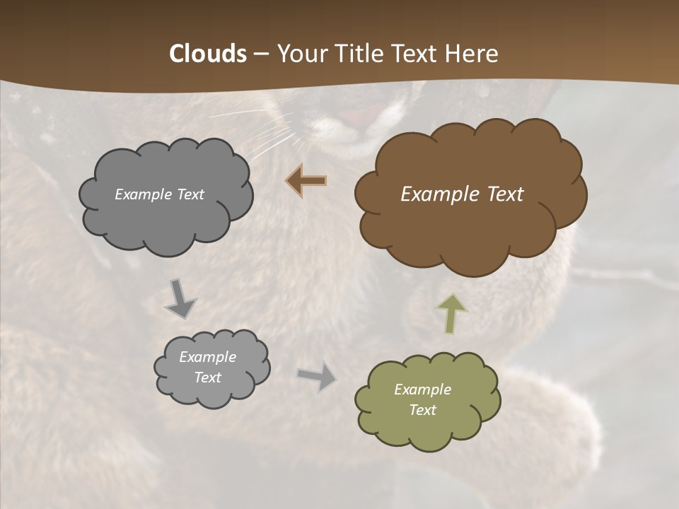 Grip Hang On Feline PowerPoint Template