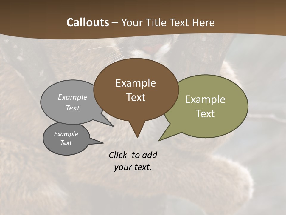 Grip Hang On Feline PowerPoint Template