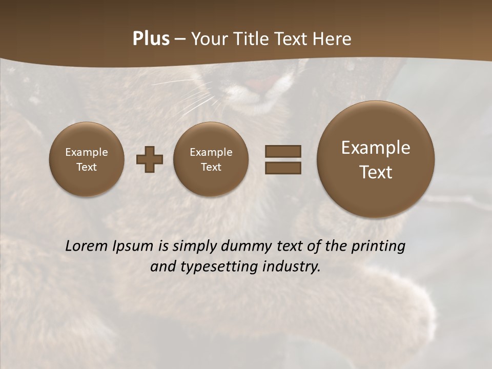 Grip Hang On Feline PowerPoint Template