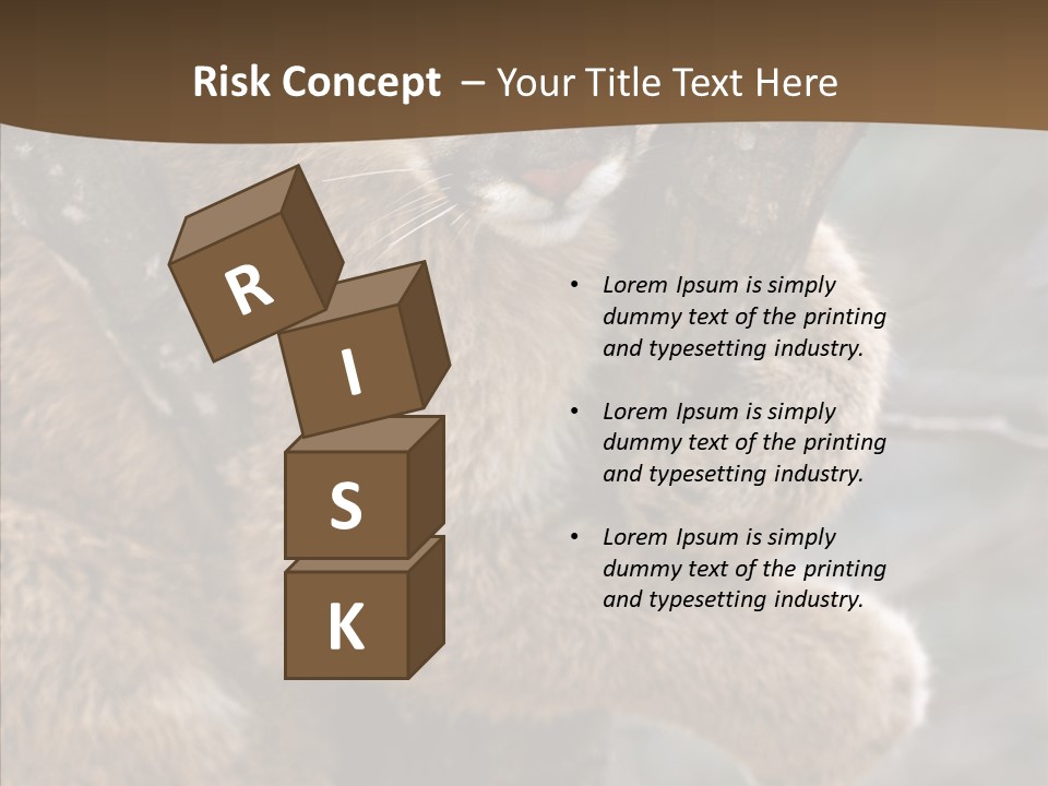 Grip Hang On Feline PowerPoint Template