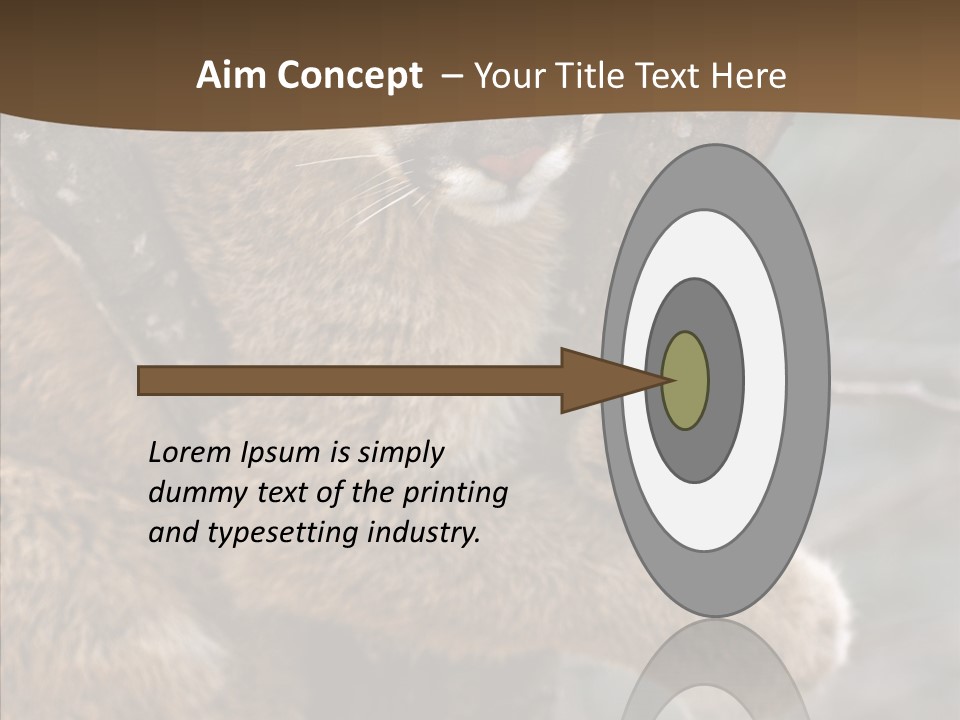 Grip Hang On Feline PowerPoint Template