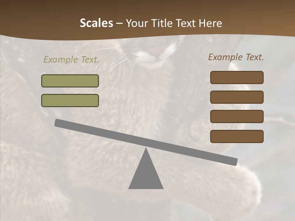Grip Hang On Feline PowerPoint Template