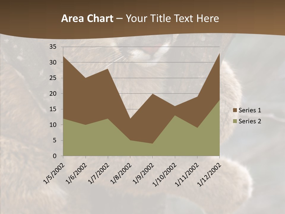 Grip Hang On Feline PowerPoint Template