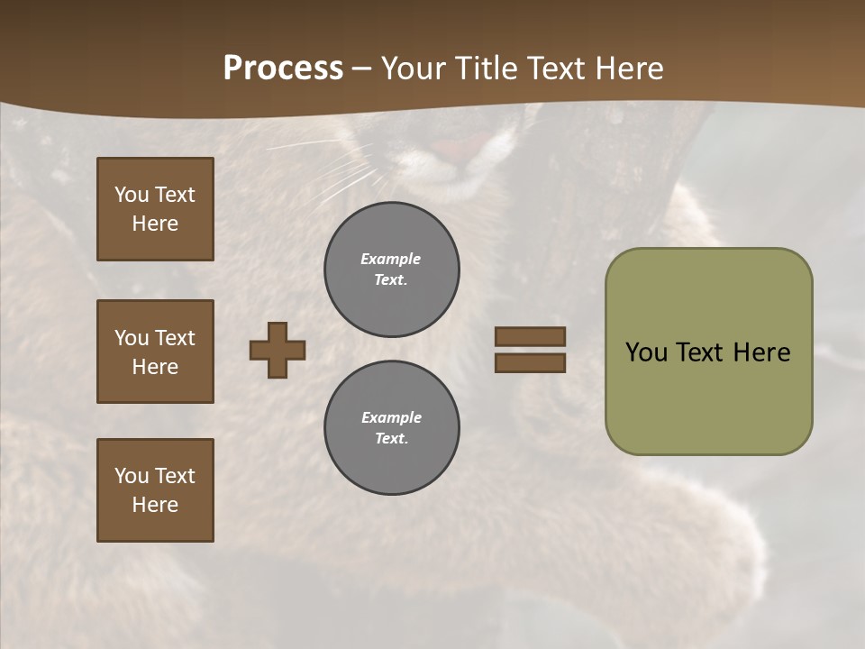Grip Hang On Feline PowerPoint Template