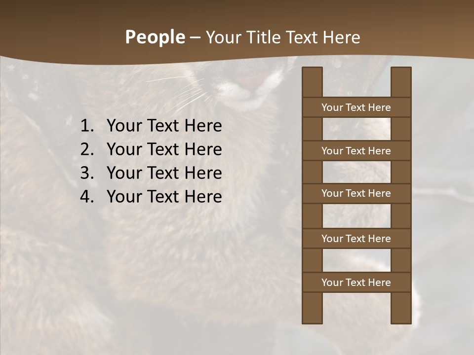 Grip Hang On Feline PowerPoint Template