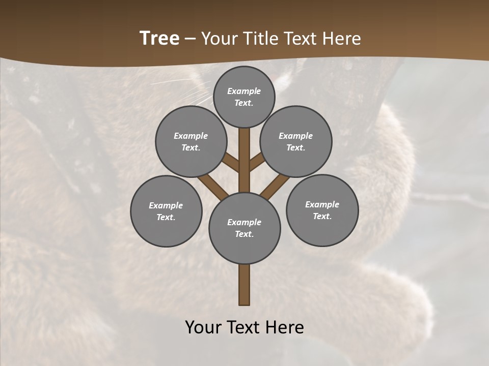 Grip Hang On Feline PowerPoint Template