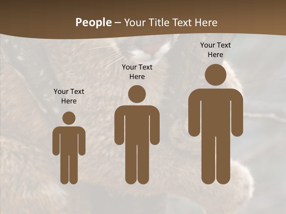 Grip Hang On Feline PowerPoint Template