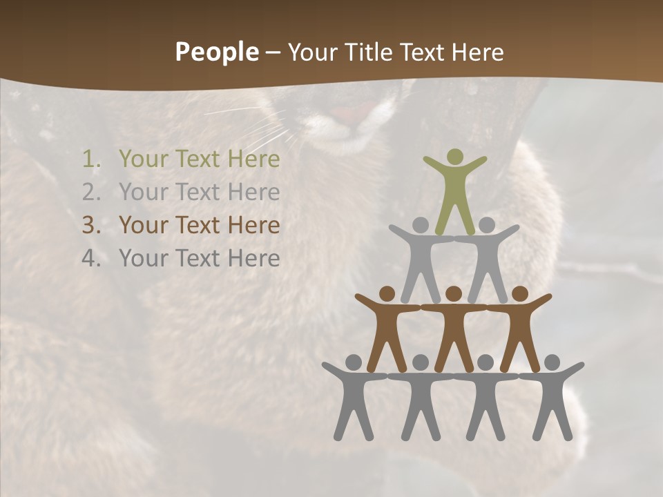 Grip Hang On Feline PowerPoint Template