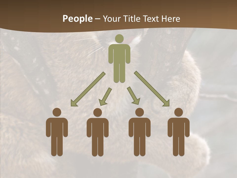 Grip Hang On Feline PowerPoint Template