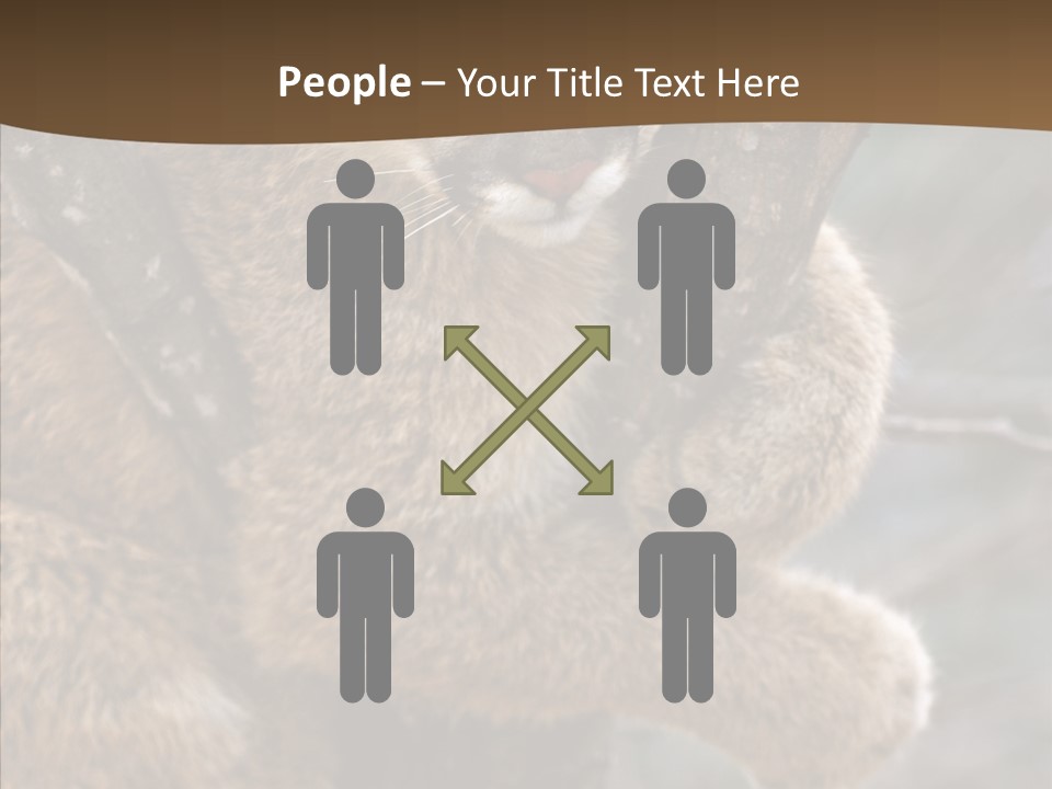 Grip Hang On Feline PowerPoint Template