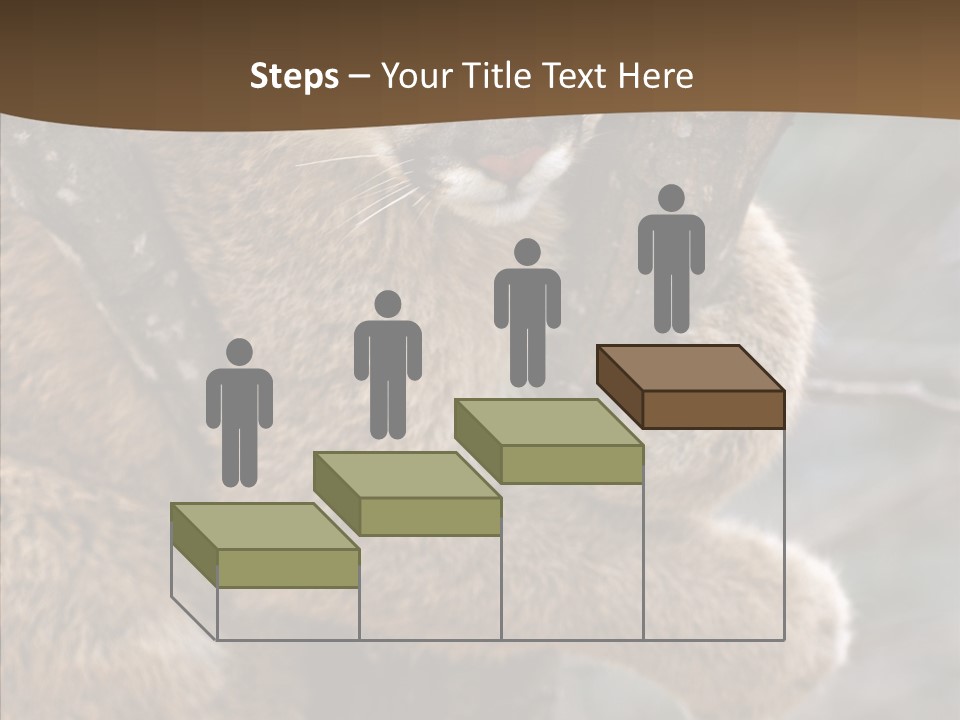 Grip Hang On Feline PowerPoint Template