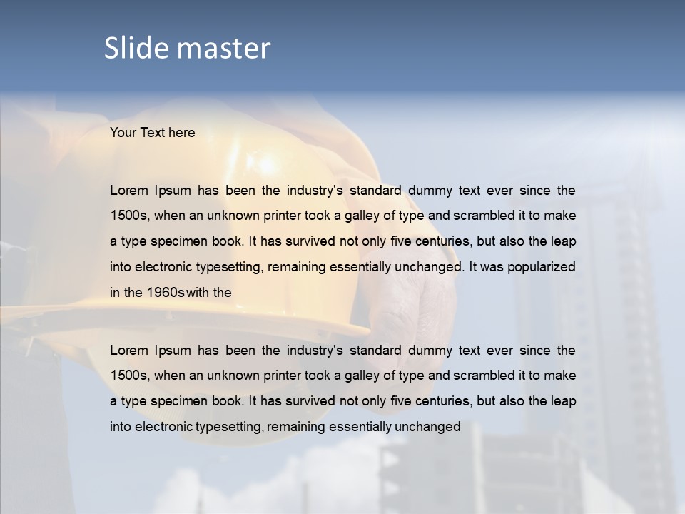 Foreman Protective Hardhat PowerPoint Template