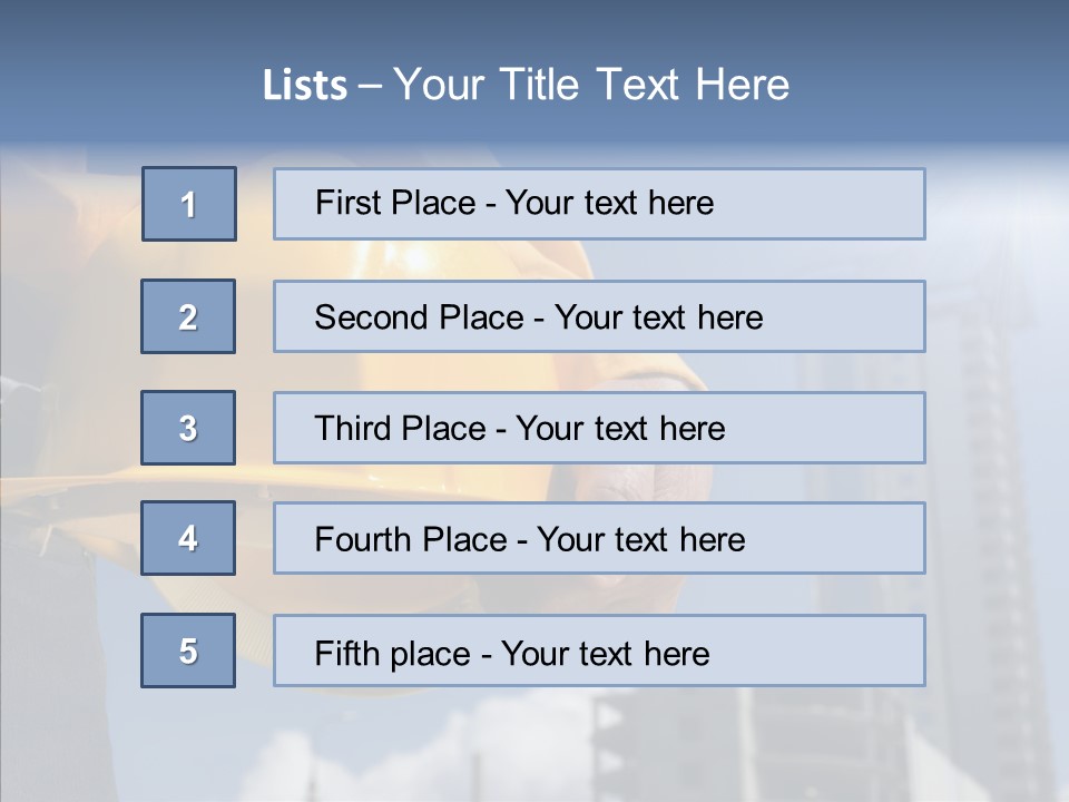 Foreman Protective Hardhat PowerPoint Template