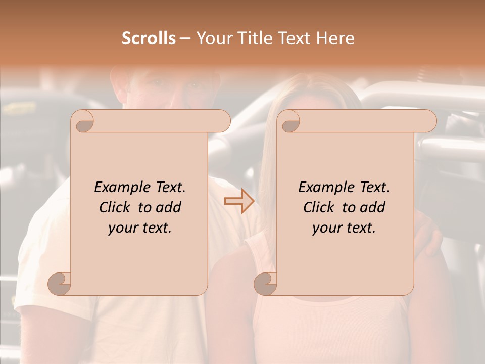 Couple Instructor Beautiful PowerPoint Template