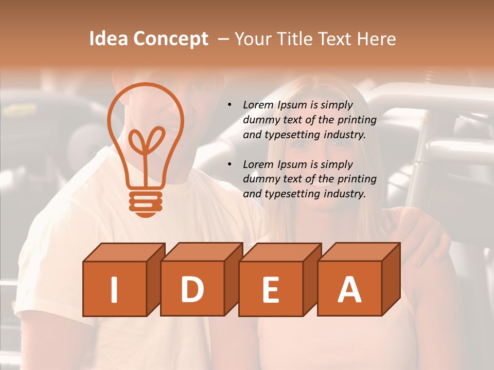 Couple Instructor Beautiful PowerPoint Template