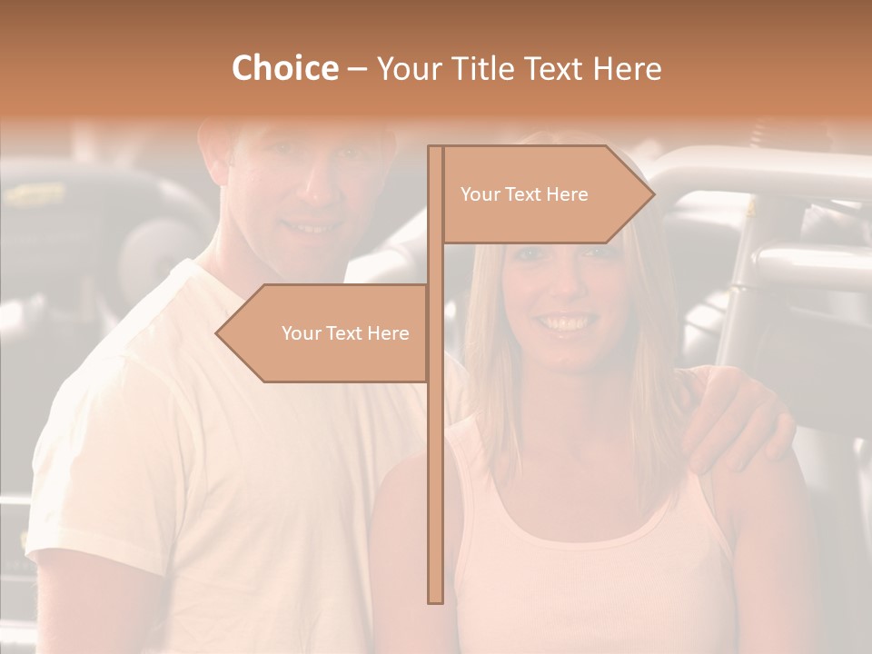 Couple Instructor Beautiful PowerPoint Template