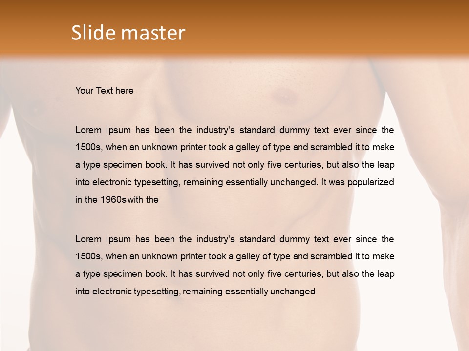 Beauty Sexy Pecks PowerPoint Template